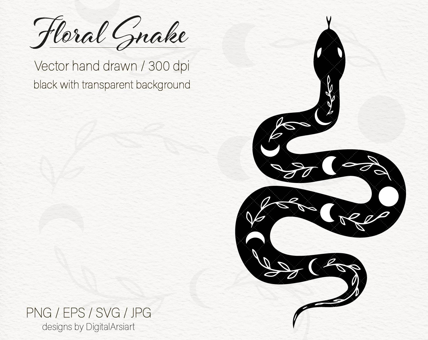 Snake Svg Cricut Floral Svg Lunar Phase Svg Snake Art Svg - Etsy Canada