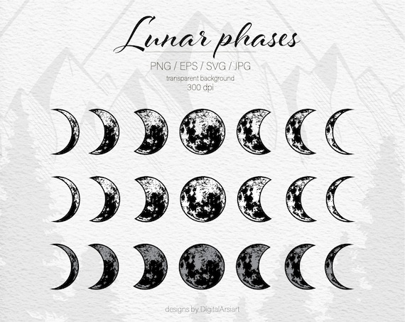 Lunar phases svg Moon phases svg Crescent Moon svg Moon child svg Full moon svg Spase svg Moon Silhouette Cut Files Galaxy vector  _465