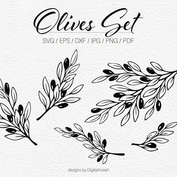 Olive branch svg Olive svg Olive tree Branch svg Olive wreath svg Border Olive oil vector Laurel svg Olives svg Cut File for Cricut