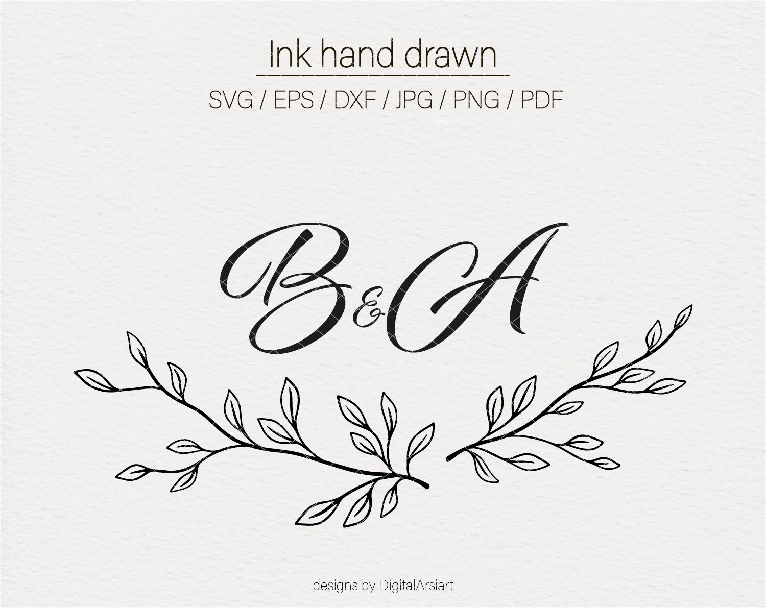 Floral Svg File Floral Border Svg Branch Svg Laser Cut Branch - Etsy