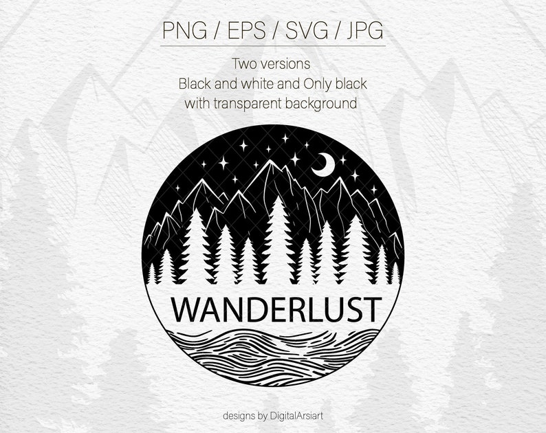 Free Free 339 Mountain Moon Svg SVG PNG EPS DXF File