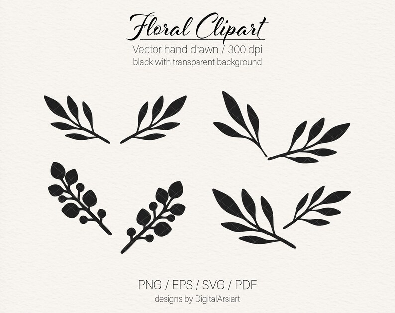 Download Leaf Svg File Branch Svg Hand Drawn Floral Svg Cut File Leaves Etsy
