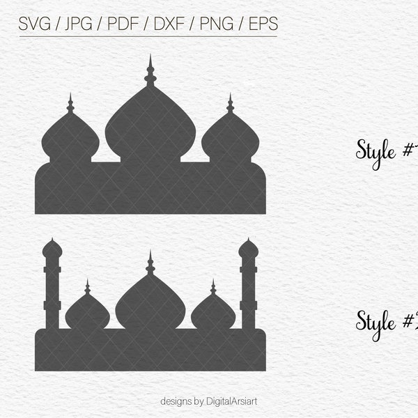Mosquée svg Ramadan svg Mosquée silhouette islamique svg Islam svg Mosquée clipart Vector Islam design Eid mubarak Cricut cut file Silhouette