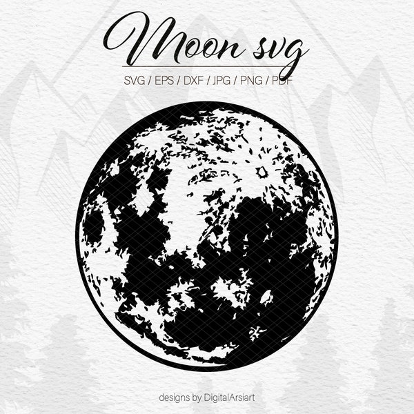 Moon svg Full moon svg Moon vector Crescent moon svg Moon child svg Moons svg moon svg files for cricut Planet svg Vector moon eps _772