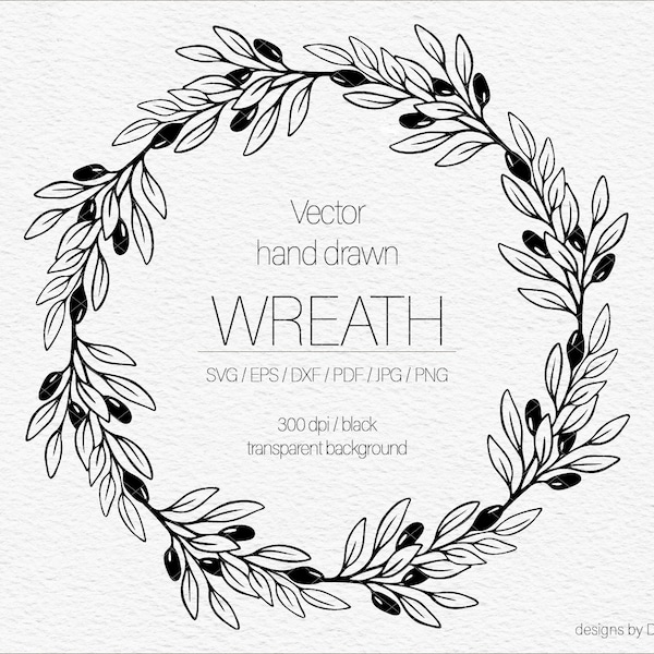 Olive branch svg Olive svg Olive wreath svg Branch svg Olive svg Olive branch wreath svg svg Olive leaves wreath svg Vector Leaf wreath svg