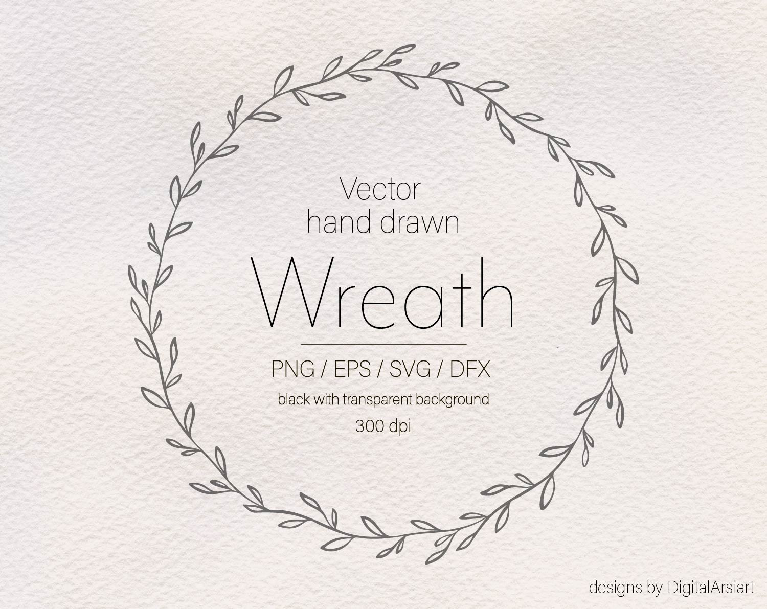 Wreath Svg Wreath Vector Hand Drawn Botanical Wreath Svg - Etsy