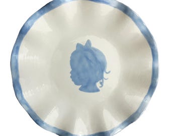 Custom Silhouette Ruffle Plate
