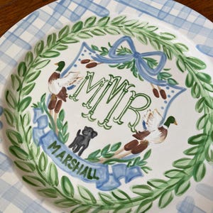 Monogram Mallard Crest Plate-11” Woodland Series
