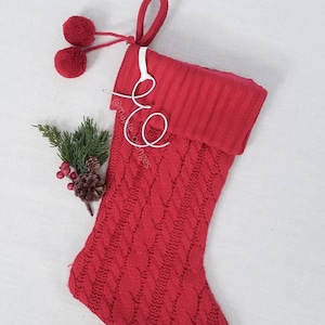 Wire stocking tag - personalized name tag, stocking name tag, personalized christmas stocking, wire letter, stocking initial, Christmas gift