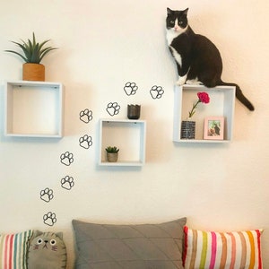 Small wire dog paw print sign. Wire cat paw print. Paw print wall decor. Pet lover gift. Pet owner gift.