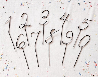 Number cake topper | wire number, birthday topper, cupcake topper, birthday number, cake decor, first birthday cake, cake number
