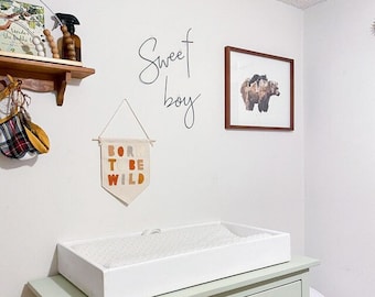Sweet boy sign - wire words |nursery art - boy nursery -boho nursery- nursery decor- modern nursery- minimal nursery- monochrome nursery|