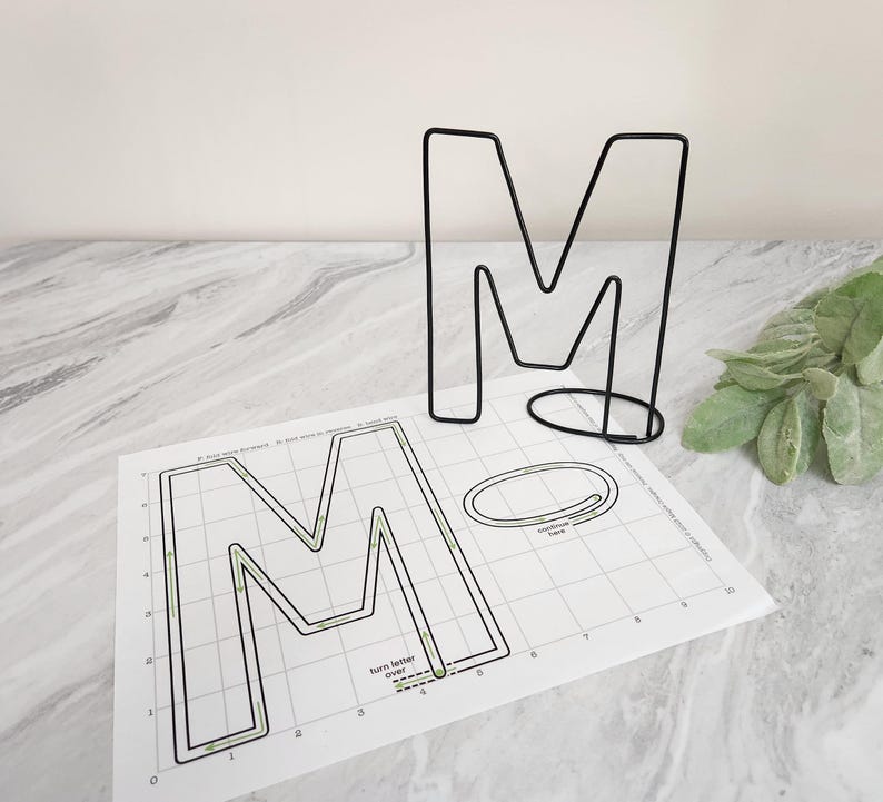 Monogram Wire Word Templates Printables. Knitted Wire Art Pattern ...