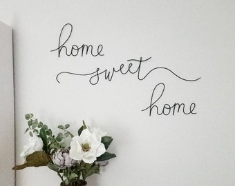 Home Sweet Home wire sign [new home gift, realtor gift for client, new house, wedding gift - wall decor- wall sign- wire words- gallery|