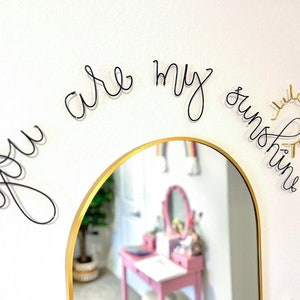 you are my sunshine (2 sizes) wire words, nursery decor, nursery wall art, children's sign, little ray of sunshine, baby shower, my sunshine