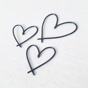Wire hearts set of 3 - add on to any order [wire wall art- shelf decor- wall decor- door sign- wall sign- wire words- gallery- line art |