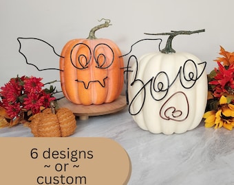 Wire Pumpkin Decorating Kit. Halloween pumpkin set. Jack o lantern decorating set. Gift for Halloween lover. Boo basket stuffer