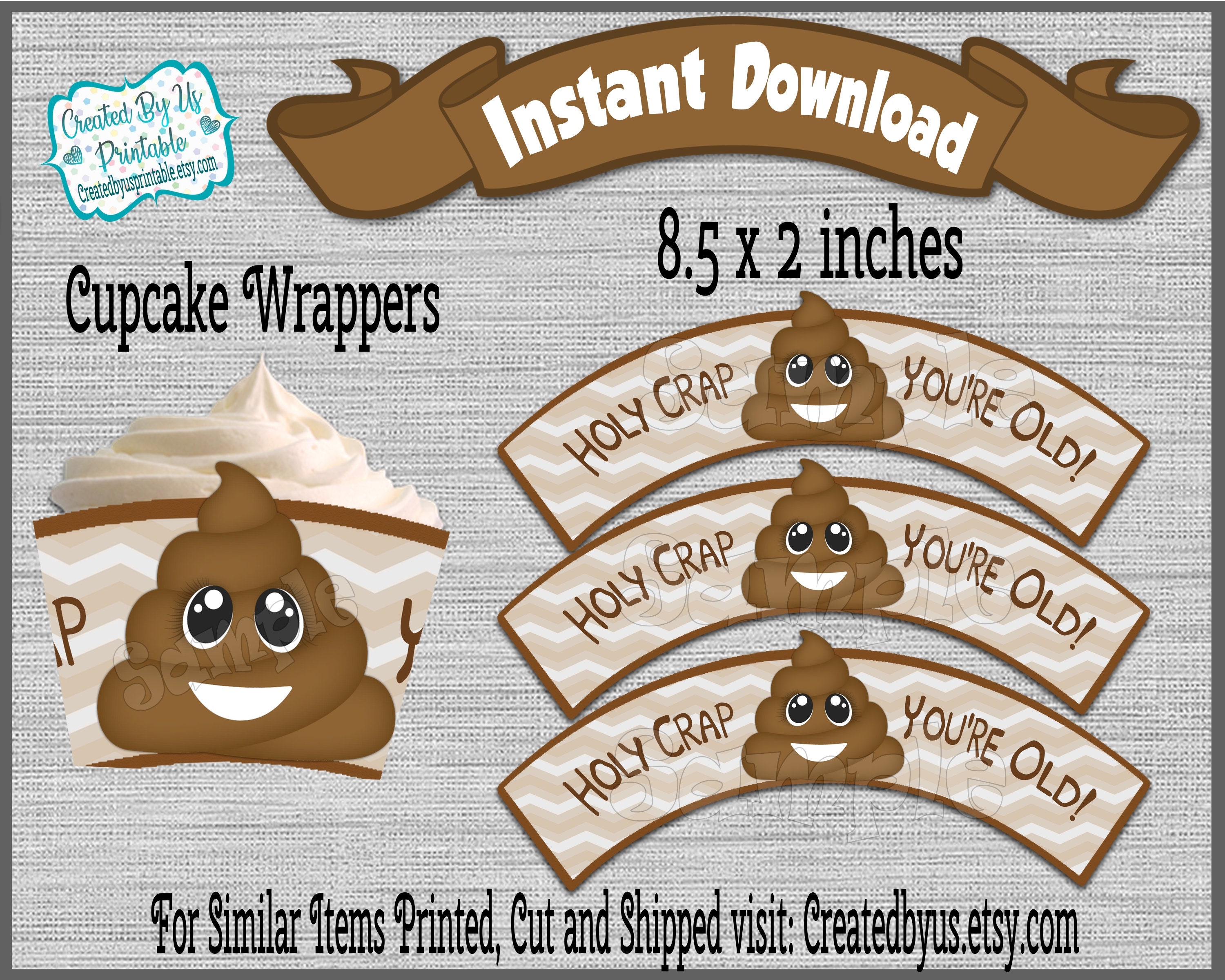 Poop Emoji Pou Emoji Funny Cake Edible Cake Topper Image ABPID04892