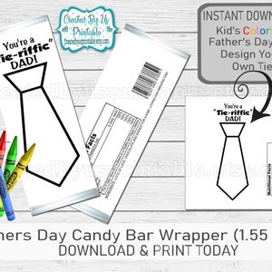 Father&#39;s Day gift from kids Father&#39;s Day Candy Bar Wrapper Dad&#39;s Gift candy bar wraps 1.55 oz chocolate bar wrapper present Digital Download