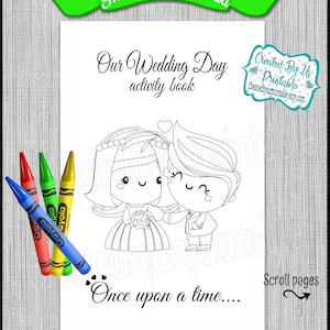 INSTANT DOWNLOAD  Kids Activity wedding Book 16 Page coloring book Wedding Table Activities Kids favors Reception activity Digital and Print