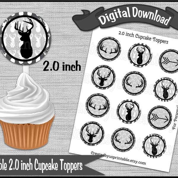 Deer Cupcake Topper - Etsy