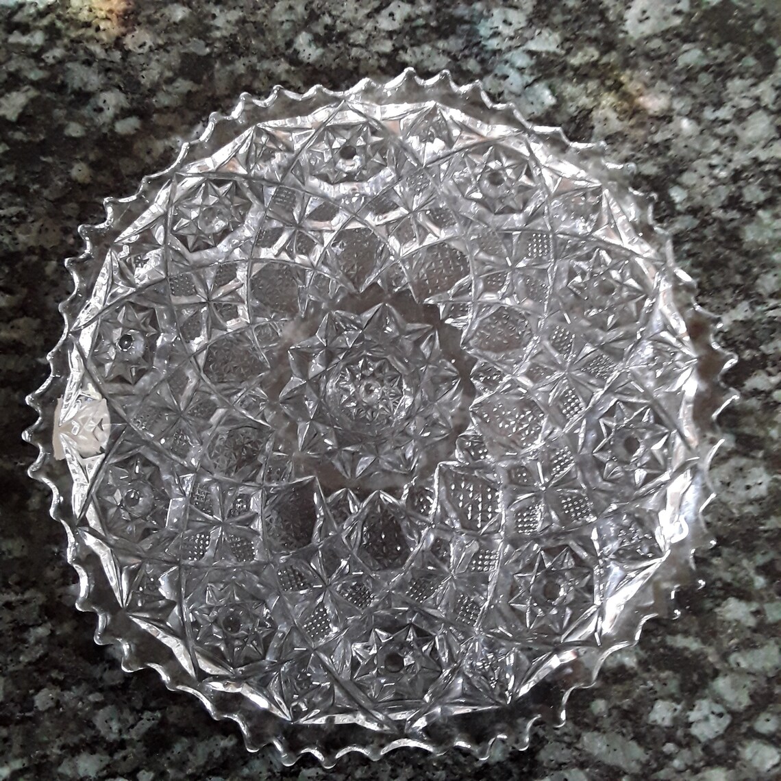 Fostoria Lead Crystal Plate Etsy