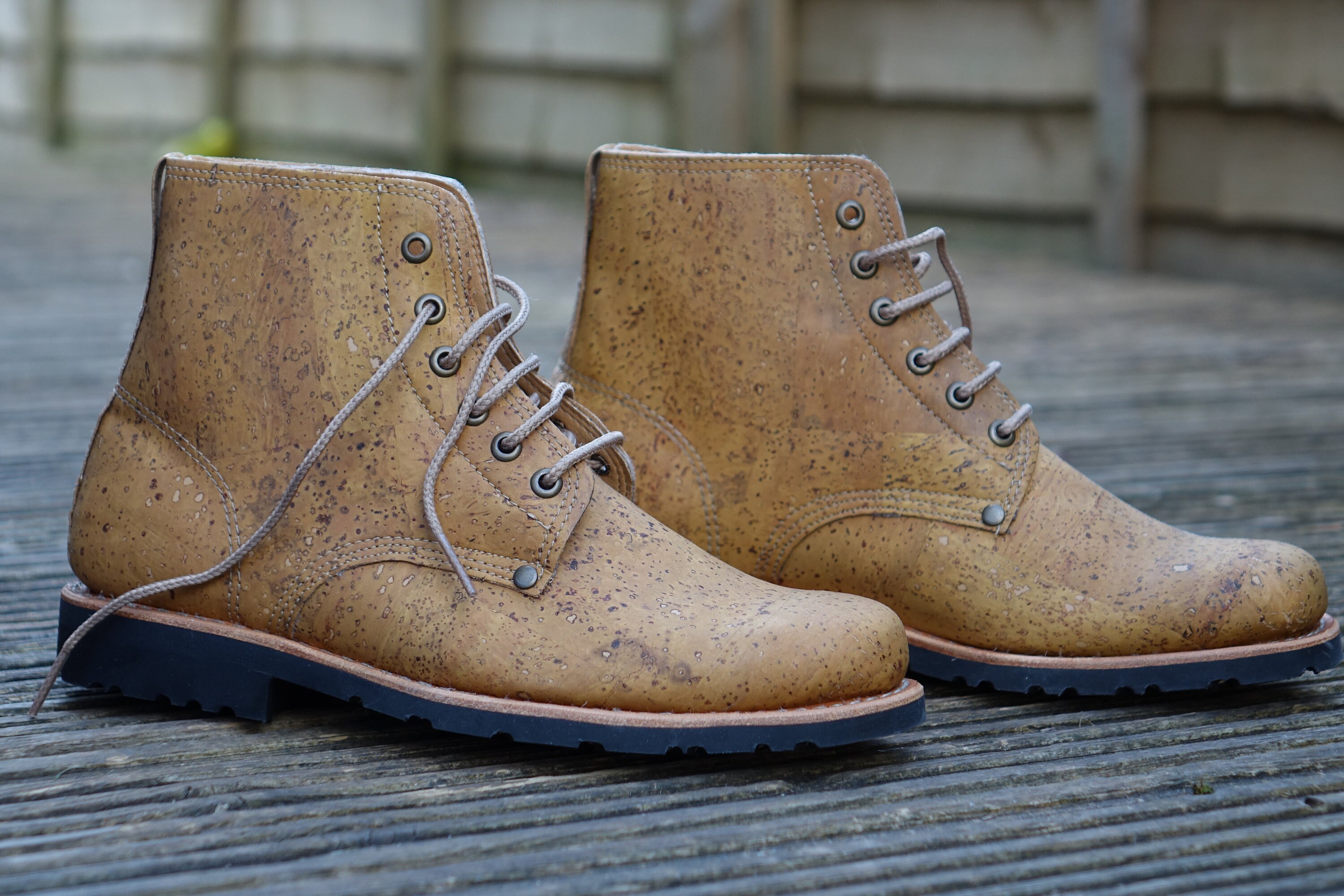 EcoFriendly Boots Cork Leather Recycled Tyre Soles Etsy