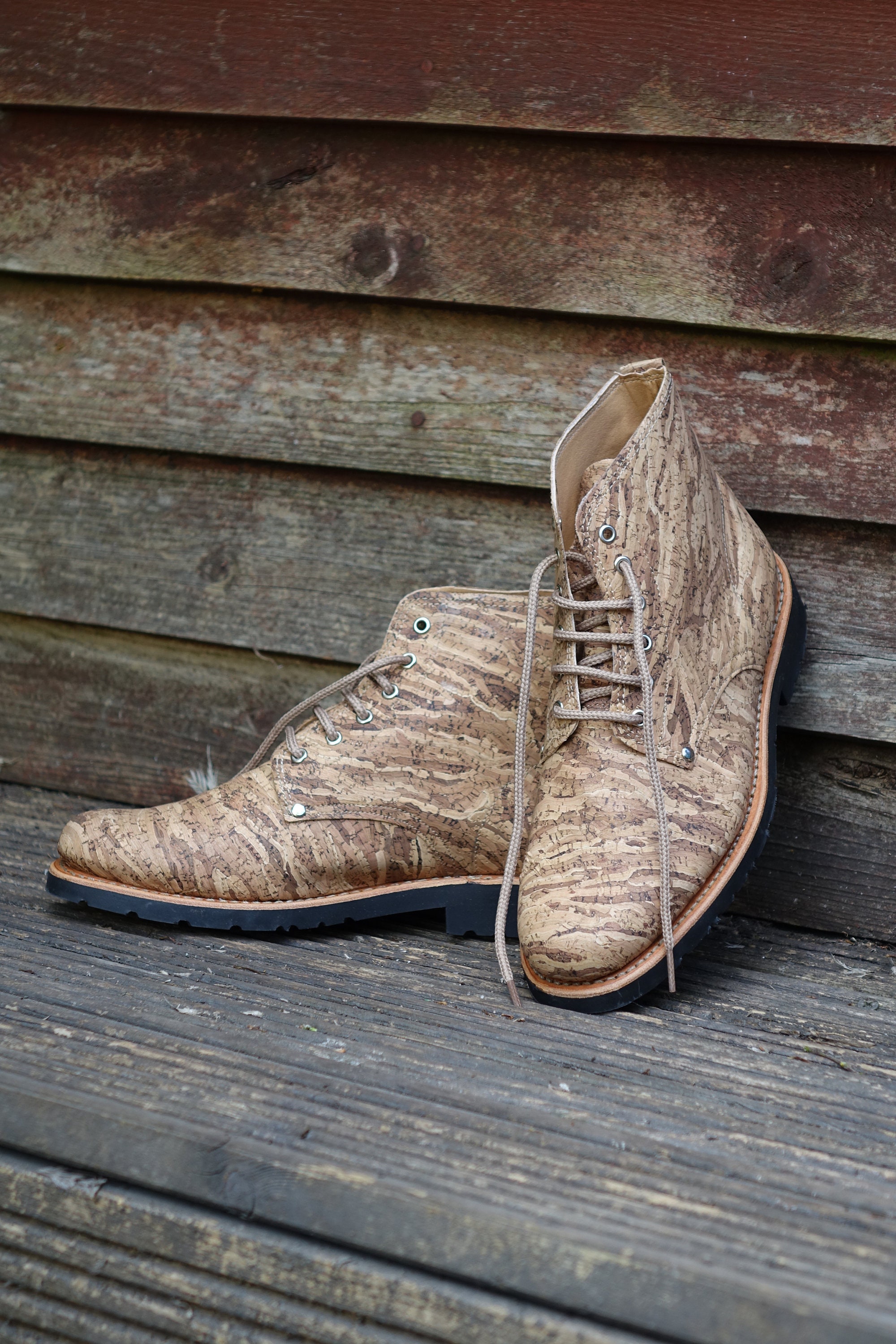 EcoFriendly Boots Cork Leather Recycled Tyre Soles Etsy