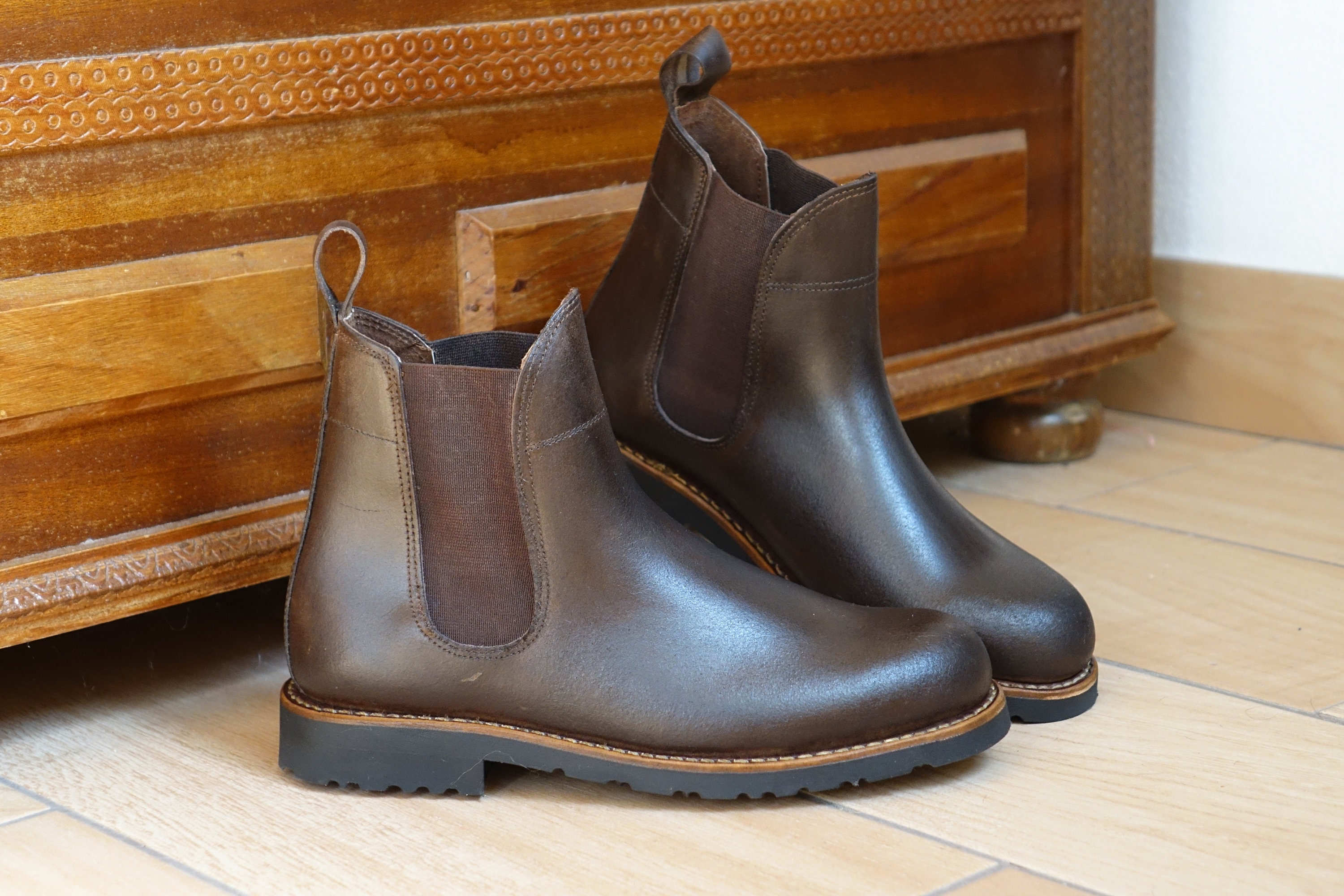 Handmade Chelsea Leather Welted Boots - Etsy