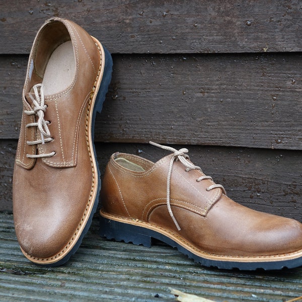 Hiking Leather shoes - Leather Lace -up shoes Goodyear Welted Construction, Men laces shoes, Women shoes, casual shoes handmade shoes