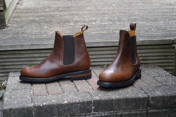 Handmade Chelsea Full Grain Leather Boots Goodyear Welted Slip on Boots Casual Vintage Style Boots Men Chelsea Boots Women Chelsea Boots Etsy Canada