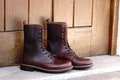 Handmade Leather American Worker Ranger boots Military Combat Style Boots Goodyear Welted, Men Lace up Boots, Women High Top Boots, product logo