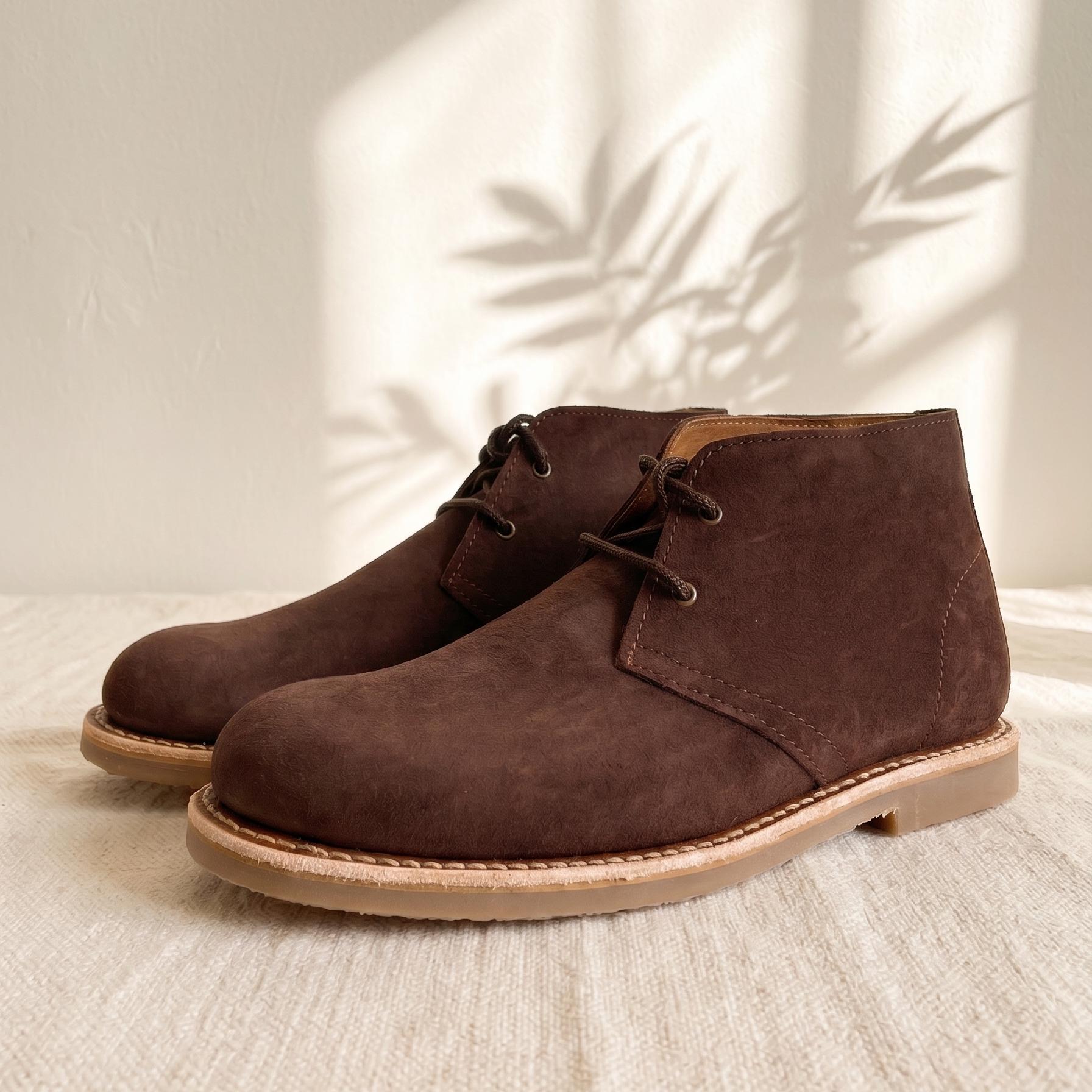 ✨ Men’s Brown‎ Leather Chukka Desert Boots Lace Up Ankle Shoes Sz 9 ✨ Buy Tan Brown Leather Desert Boots from Next USA main image 2
