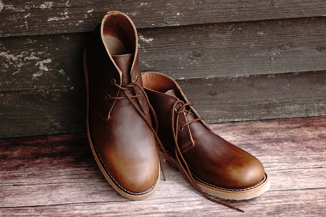 Handmade Full Grain Leather Chukka Desert Lace up Boots Eco Friendly ...