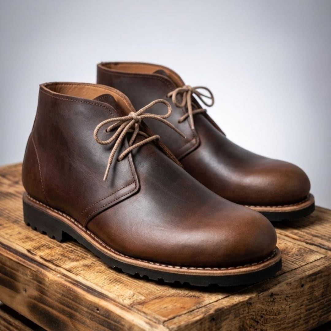 Handmade Full Grain Leather Chukka Desert Lace up Boots Eco