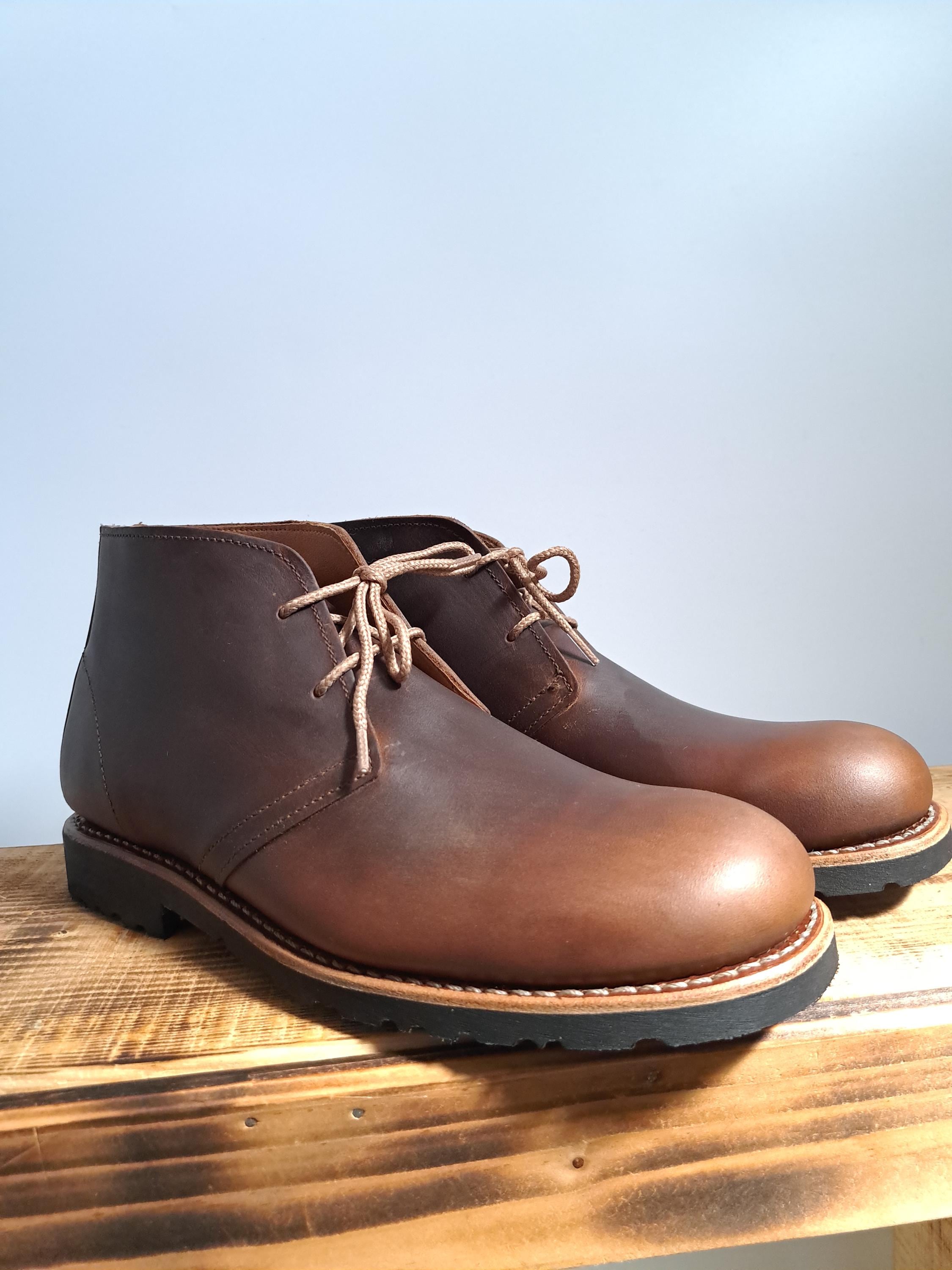 Chukka Fancy Grain Boots Buy Chukka Boot - Brown Grain colour for men online – 3DM  main image 2