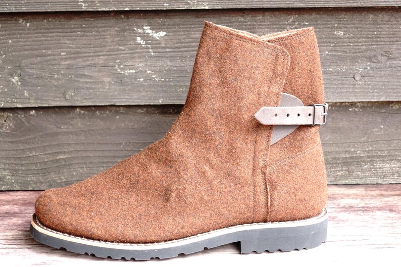 Burel "Biker" Motard Men Boots Goodyear Welted Construction - Handmade Man Boots size EU42 sale image 7