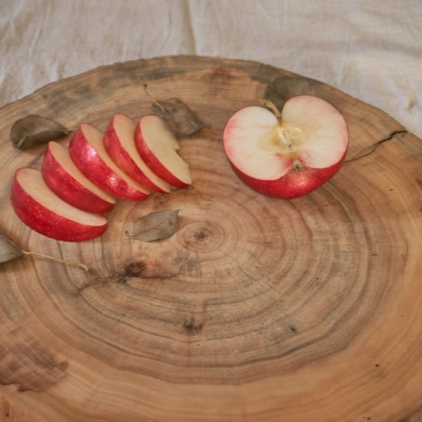 Round Log Cottonwood Cutting Board, Handmade