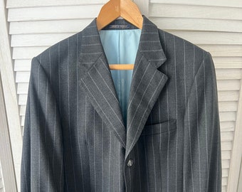 Vintage Crombie cashmere & wool pinstripe jacket plus , free trousers