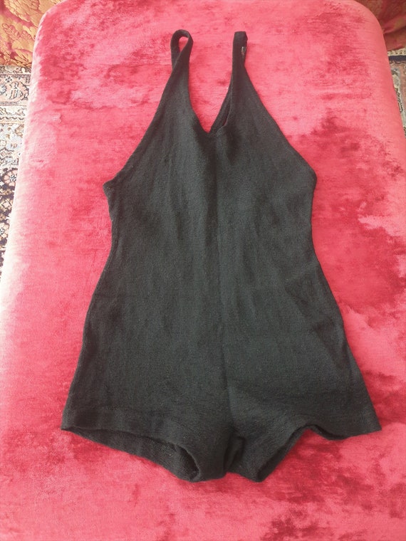 Vintage 1930's/ 1940's Morley Swimsuit Size 40 Bla
