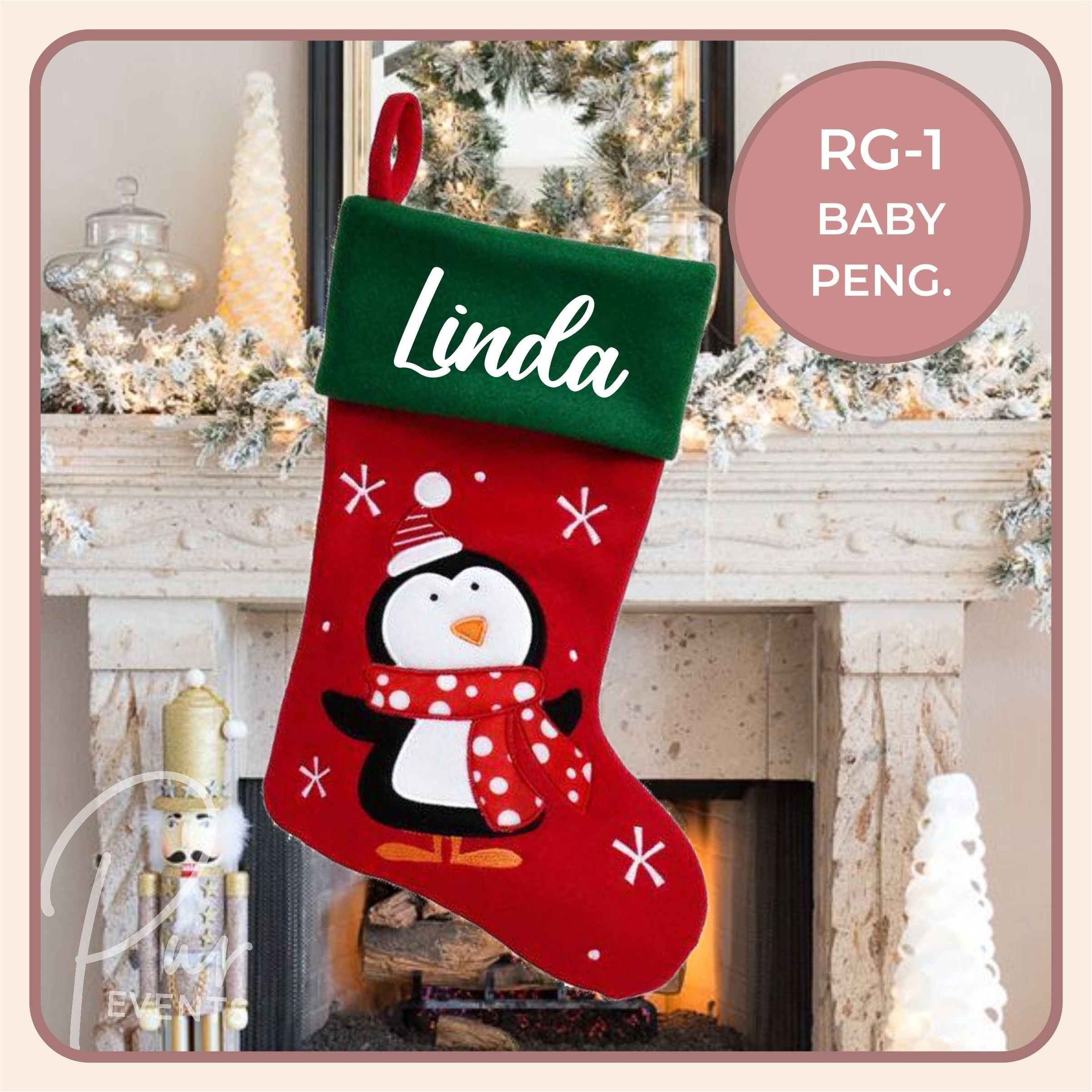 Red & Green Personalized Christmas Stockings Custom - Etsy
