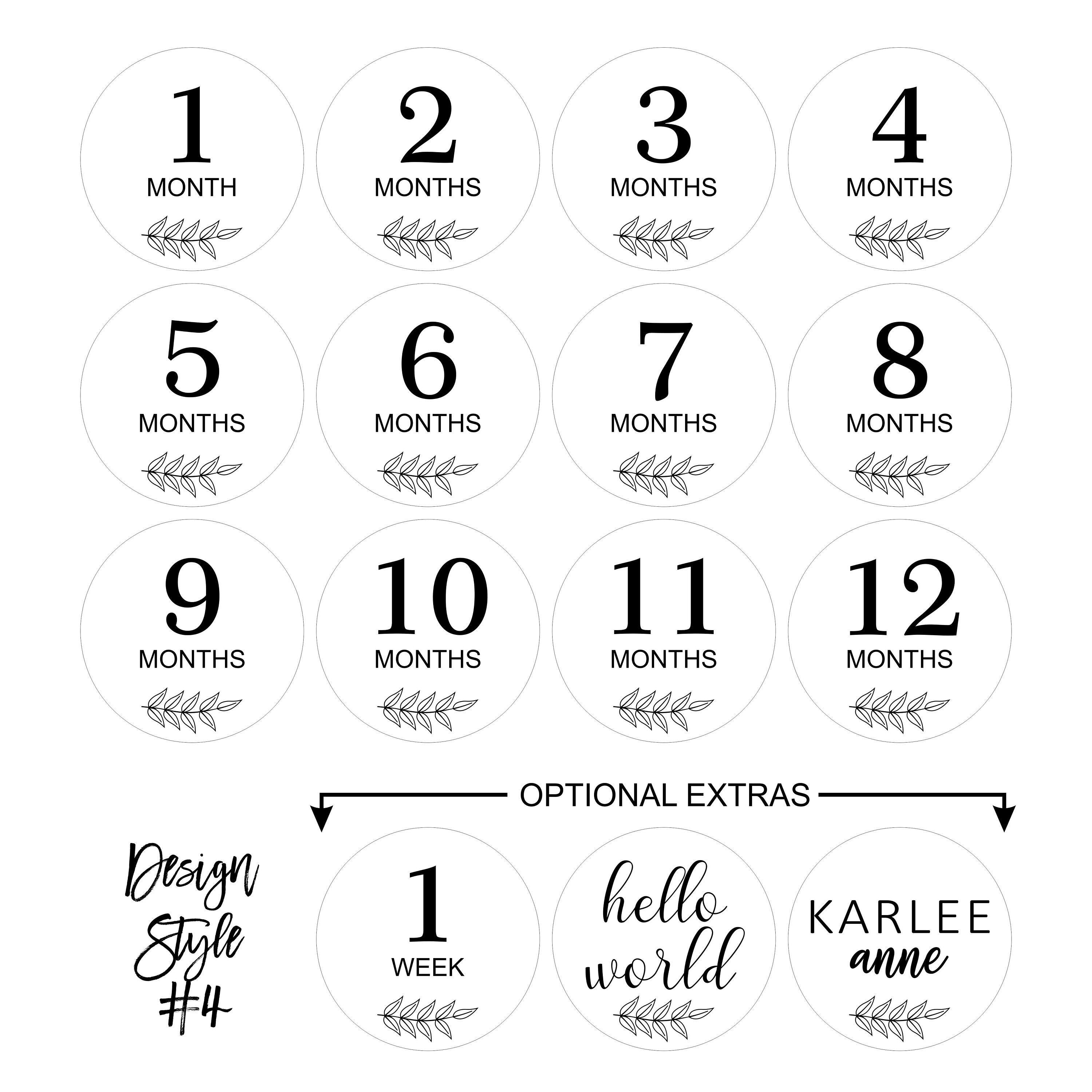 Laser Engraved Baby Milestone Cards / Discs Baby Shower Gift | Etsy Canada