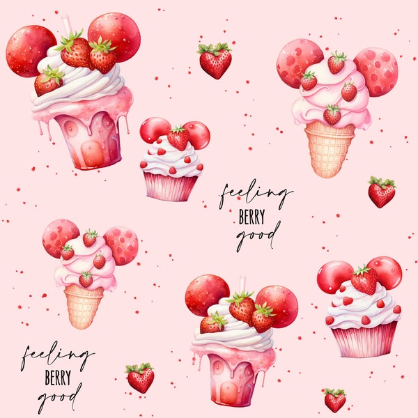 Jersey EP Lagerware Eis, Sommer, Beeren, Erdbeeren, Cupcake, Eisbecher