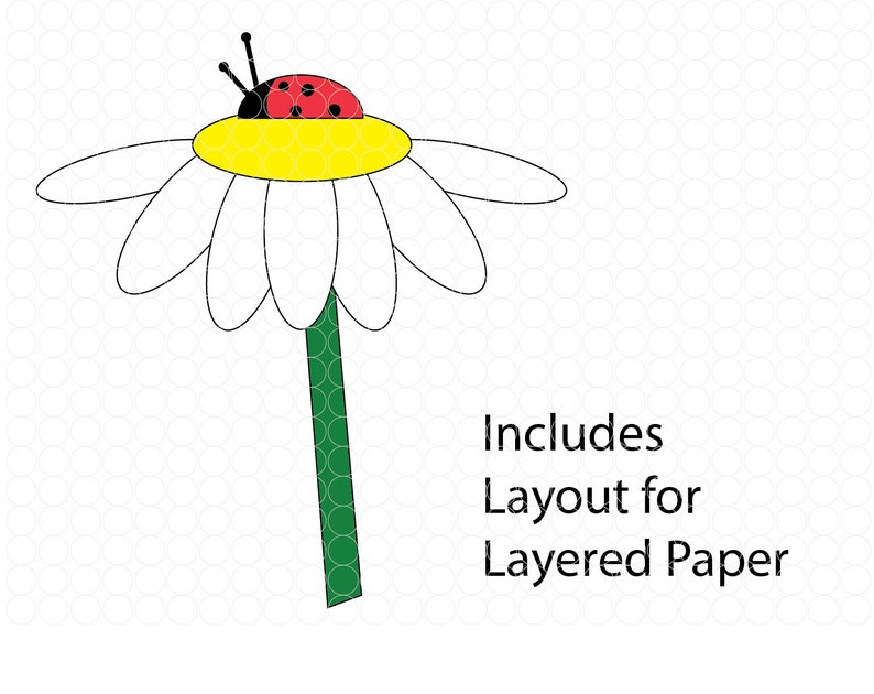 Download Paper Flowers Ladybug Svg Daisy Svg Ladybug And Daisy Cutting File Ladybug Clip Art Ladybug On Daisy Flower Svg Daisy Flower With Ladybug Design Paper Party Supplies