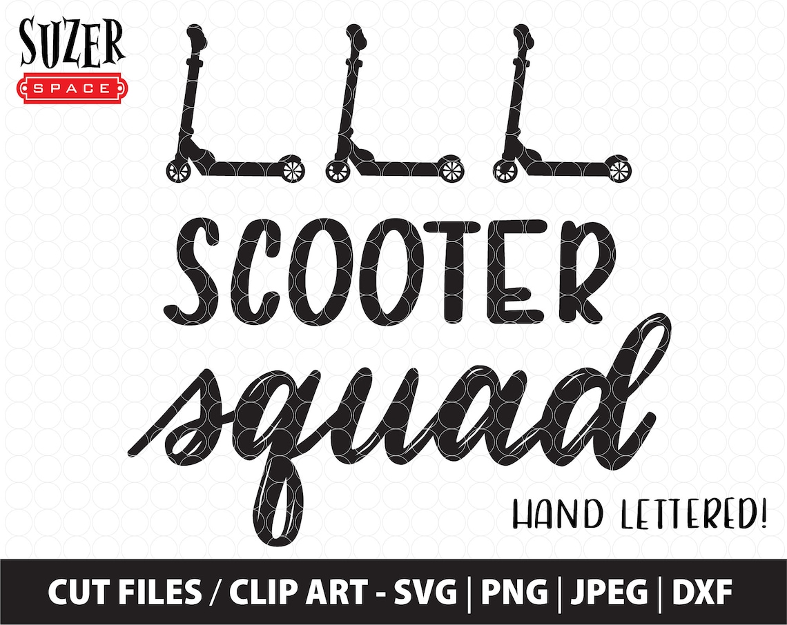 Scooter Squad SVG Design Scooter Squad Stencil Scooter Squad Etsy