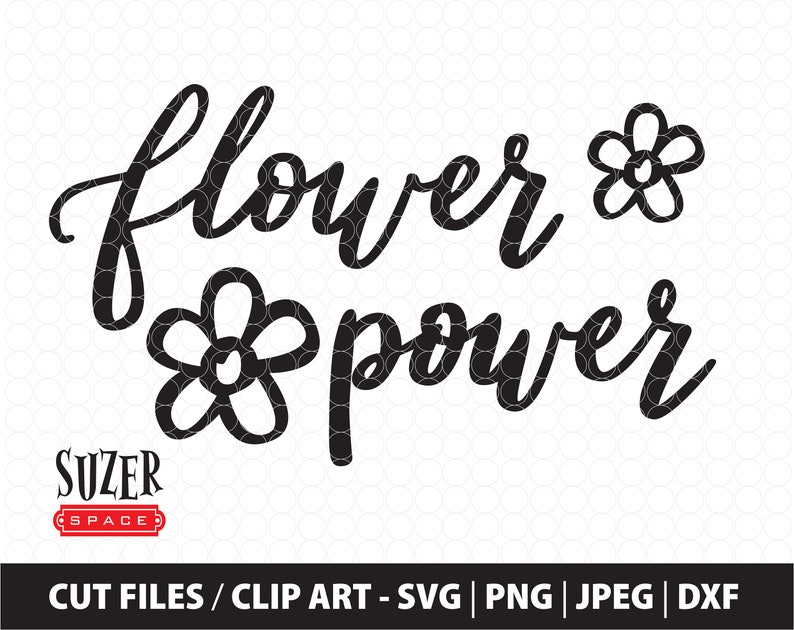 Flower power svg file cut