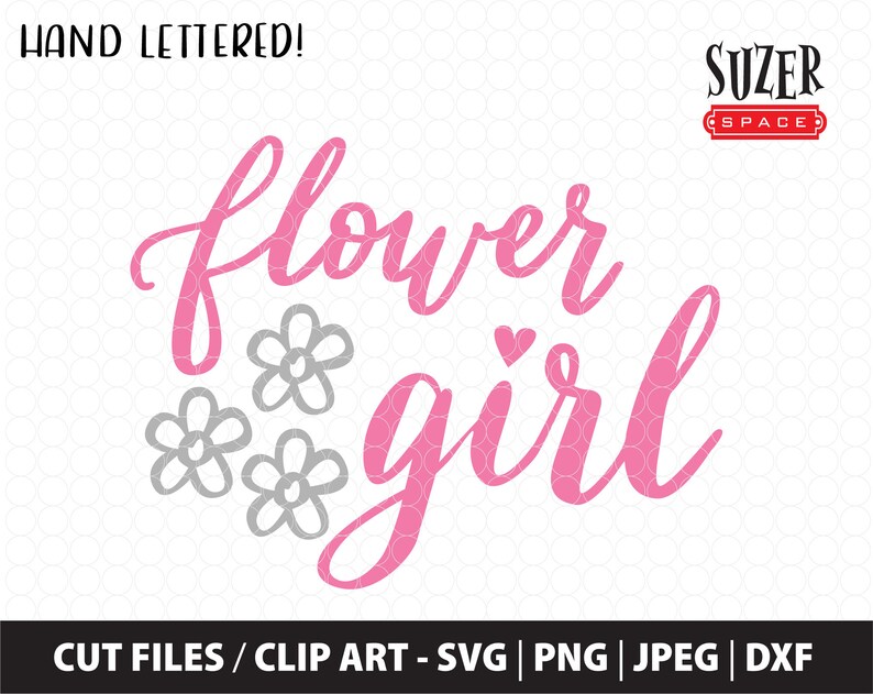Flower Girl Svg Flower Girl cut file for Cricut Flower Girl Etsy