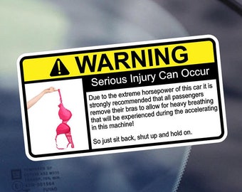 Bra Warning Sticker