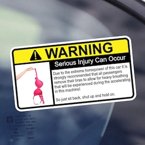 Bra Warning Sticker