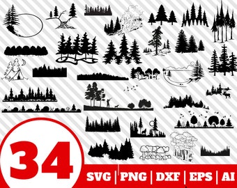 forest clipart etsy